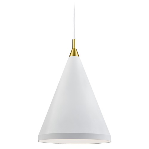 Kuzco Lighting Dorothy White & Gold Pendant by Kuzco Lighting 492716-WH/GD