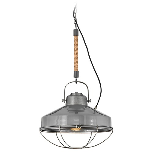 Hinkley Brooklyn Large Pendant in Pewter & French Gray by Hinkley Lighting 34904RP