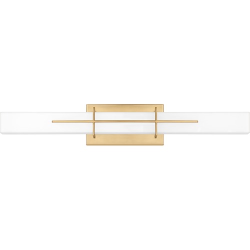 Quoizel Lighting Gemini 28.25-Inch LED Vanity Light in Aged Brass by Quoizel Lighting PCGI8528AB