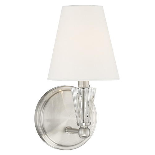 11.50-Inch Wall Sconce in Brushed Nickel by Meridian