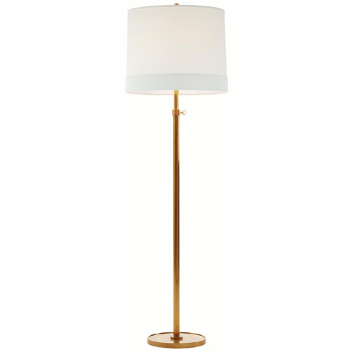 Visual Comfort Signature Collection Visual Comfort Signature Collection Simple Scallop Soft Brass Floor Lamp with Drum Shade BBL1023SB-L