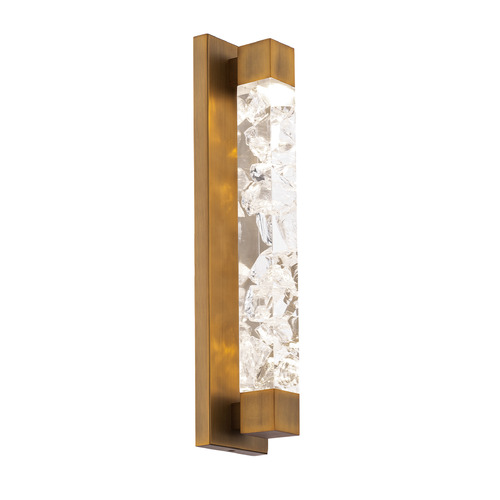 Modern Forms by WAC Lighting Terra 20-Inch Crystal LED Wall Sconce in Aged Brass by Modern Forms WS-84320-AB
