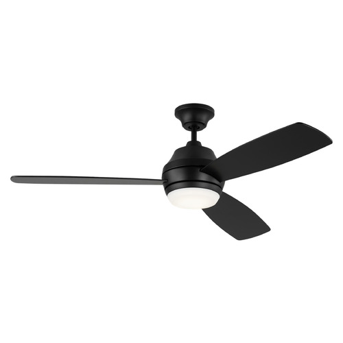 Visual Comfort Fan Collection Visual Comfort Fan Collection Ikon 52 LED Midnight Black LED Ceiling Fan with Light 3IKDR52MBKD