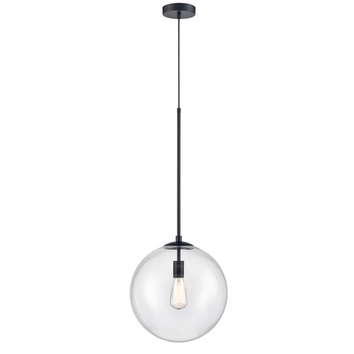 Delilah 14-Inch Wide Pendant in Black by Avenue Lighting