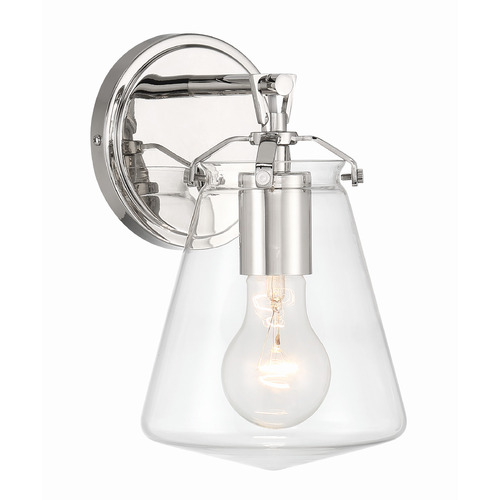 Crystorama Lighting Voss Polished Nickel Sconce