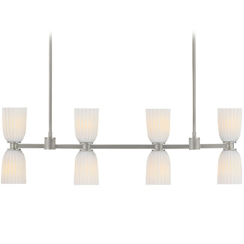 Savoy House Lighting Satin Nickel Island Light with Bowl / Dome Shade