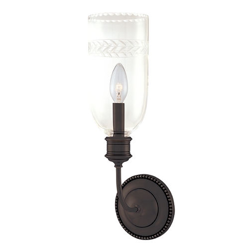 Hudson Valley Lighting Sconce Wall Light with Clear Glass in Old Bronze Finish 291-OB