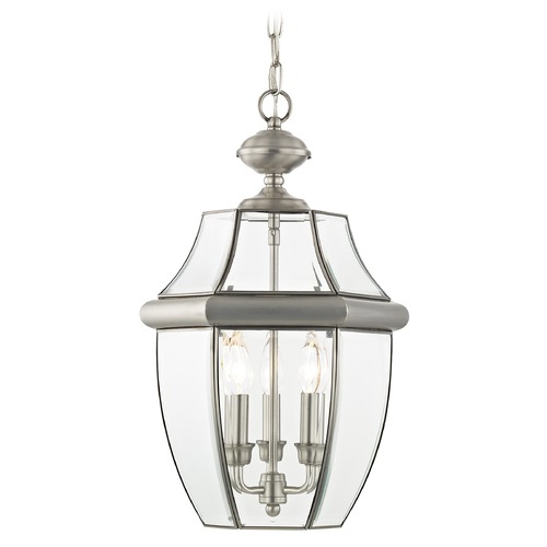 Livex Lighting Livex Lighting Monterey Brushed Nickel Outdoor Hanging Light 2355-91