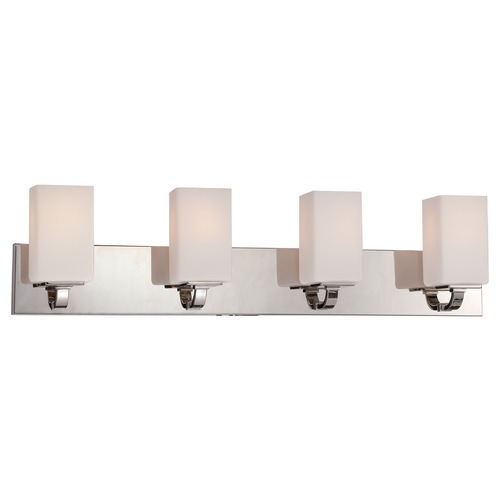 Vista Polished Nickel Bathroom Light by Nuvo Lighting
