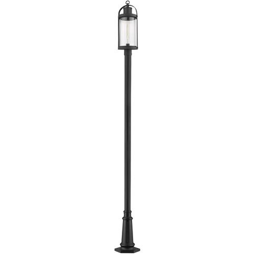 Z-Lite Roundhouse Black Post Light by Z-Lite 569PHB-557P-BK