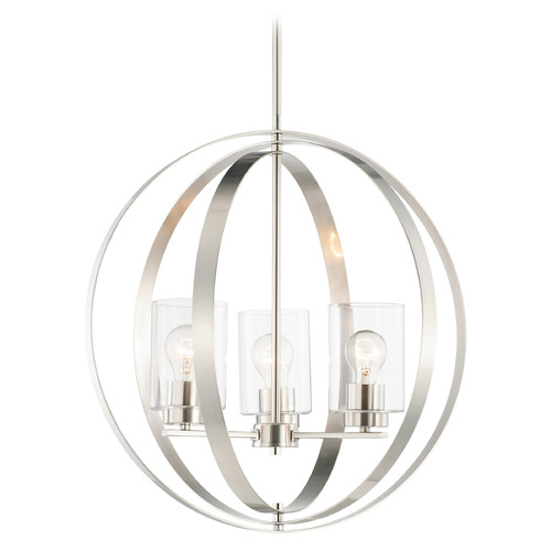 Maxim Lighting Sentinel Satin Nickel Pendant Light with Cylindrical Shade