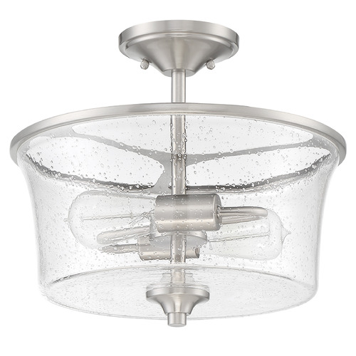 Craftmade Lighting Gwyneth Brushed Polished Nickel Semi-Flush Mount by Craftmade Lighting 50452-BNK