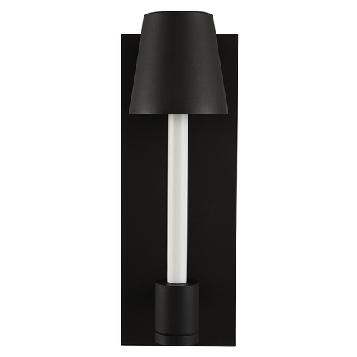 Kalco Lighting Candelero Large Outdoor LED Wall Sconce in Matte Black & White by Kalco Lighting 405322MBW