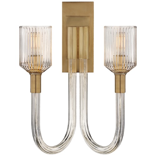 Visual Comfort Signature Collection Kelly Wearstler Reverie Sconce in Antique Brass by Visual Comfort Signature KW2404CRBAB