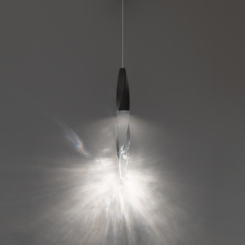 Schonbek Beyond Kindjal LED Crystal Mini Pendant in Black by Schonbek Beyond BPD13214-BK