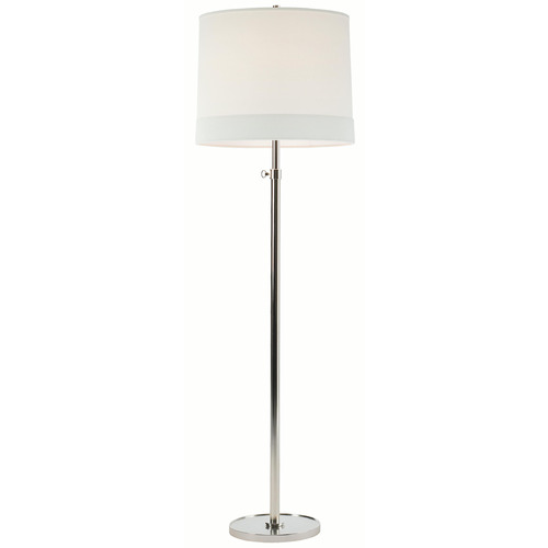 Visual Comfort Signature Collection Visual Comfort Signature Collection Simple Scallop Soft Silver Floor Lamp with Drum Shade BBL1023SS-L
