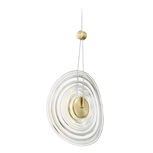 George Kovacs Lighting George Kovacs Topknot Coal & Brushed Gold LED Pendant Light P5600-884-L