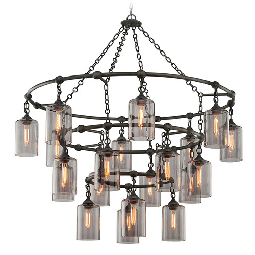 Troy Lighting Gotham Aged Pewter LED Chandelier