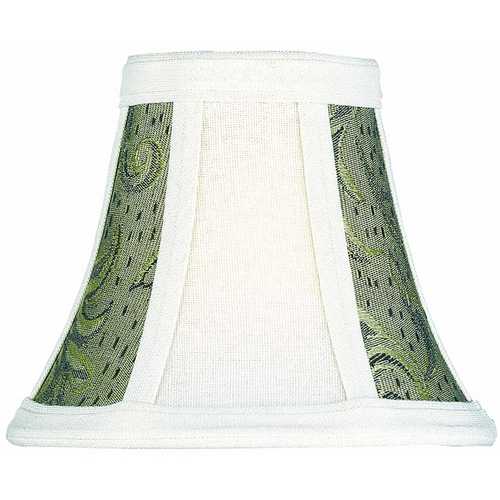 Lite Source Lighting Brown Jacquard Bell Lamp Shade with Clip-On Assembly CH575-6