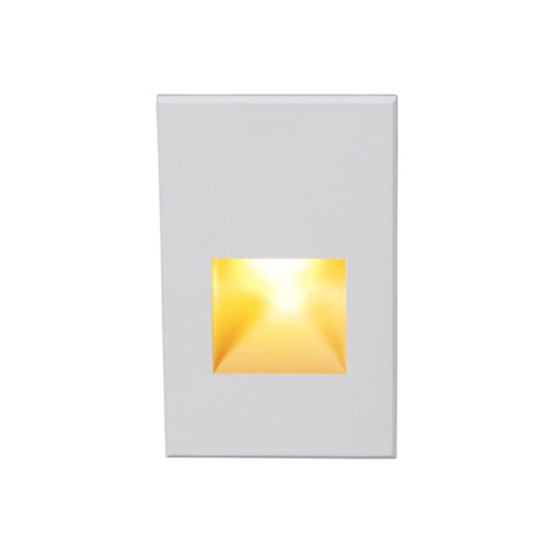 WAC Lighting White LED Recessed Step Light with Amber LED by WAC Lighting WL-LED200F-AM-WT