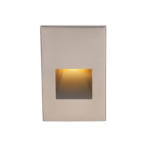 WAC Lighting Brushed Nickel LED Recessed Step Light with Amber LED by WAC Lighting WL-LED200F-AM-BN