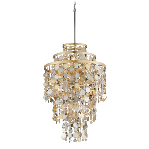 Corbett Lighting Corbett Lighting Ambrosia Gold and Silver Leaf Pendant Light 215-47