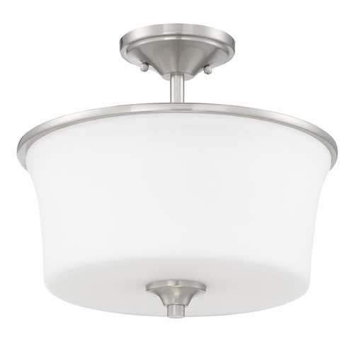 Craftmade Lighting Gwyneth Brushed Polished Nickel Semi-Flush Mount by Craftmade Lighting 50452-BNK-WG