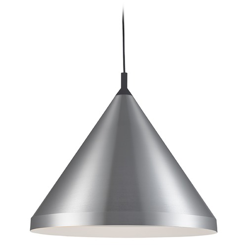 Kuzco Lighting Dorothy Brushed Nickel & Black Pendant by Kuzco Lighting 492824-BN/BK