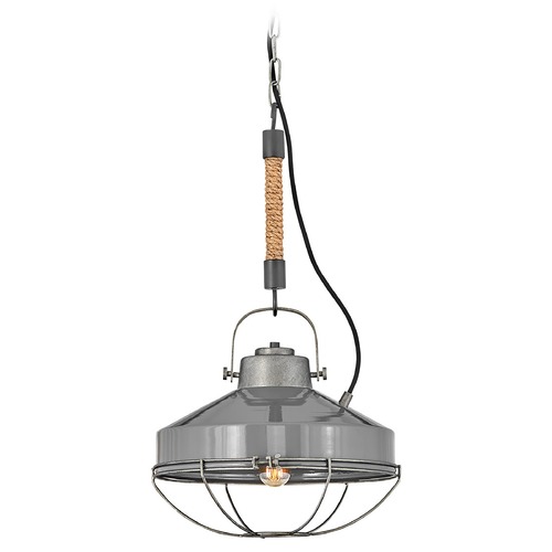 Hinkley Brooklyn Medium Pendant in Pewter & French Gray by Hinkley Lighting 34907RP