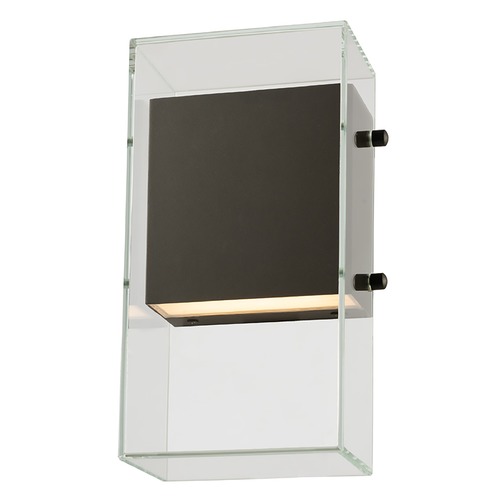 Aria Small Outdoor LED ADA Wall Sconce in Matte Black by Kalco Lighting