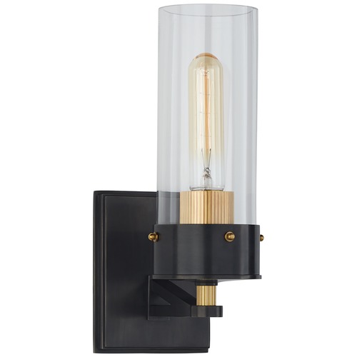 Visual Comfort Signature Collection Thomas OBrien Marais Bath Sconce in Bronze & Brass by Visual Comfort Signature TOB2314BZHABCG