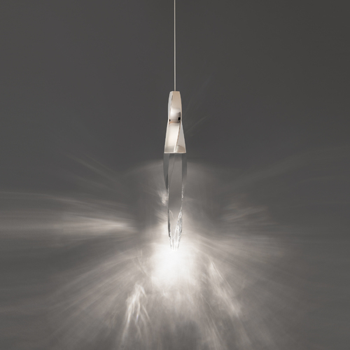 Kindjal LED Crystal Mini Pendant in Polished Nickel by Schonbek Beyond