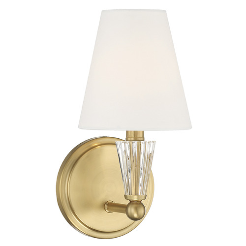 11.50-Inch Wall Sconce in Natural Brass by Meridian