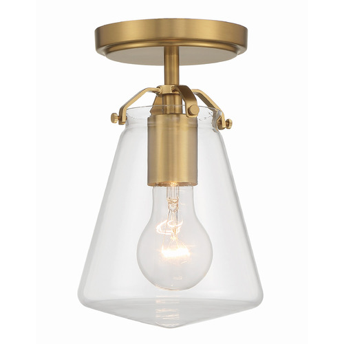Crystorama Lighting Voss Luxe Gold Semi-Flushmount Light