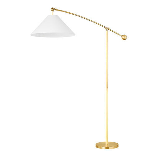 Mitzi By Hudson Valley Birdie Aged Brass LED Swing Arm Lamp with Coolie Shade