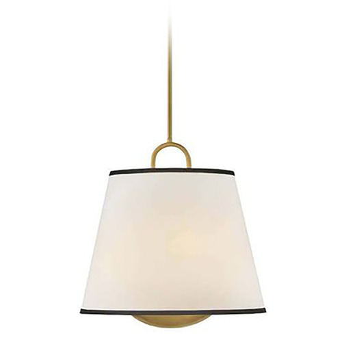 Hinkley Hinkley Sonia Lacquered Brass LED Pendant Light with Empire Shade 47517LCB-OW