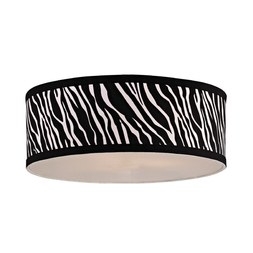 Design Classics Lighting Zebra Print Drum Lamp Shade SH9466DIF