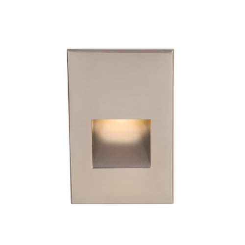 WAC Lighting Brushed Nickel LED Recessed Step Light with Blue LED by WAC Lighting WL-LED200F-BL-BN