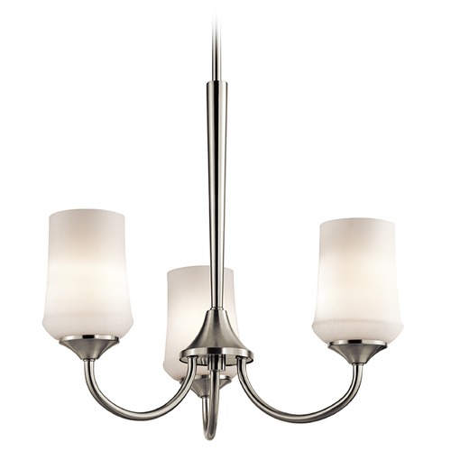 Aubrey 3-Light Chandelier in Brushed Nickel by Kichler Lighting