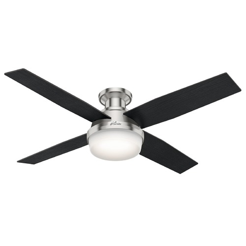 Dempsey Brushed Nickel LED Ceiling Fan by Hunter Fan Company