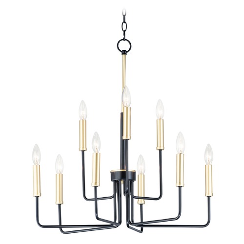 Maxim Lighting Sullivan Black & Gold Chandelier by Maxim Lighting 10257BKGLD