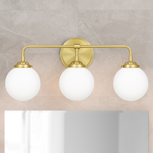 Quoizel Lighting Landry Satin Brass 3-Light Bathroom Light by Quoizel Lighting LRY8624Y