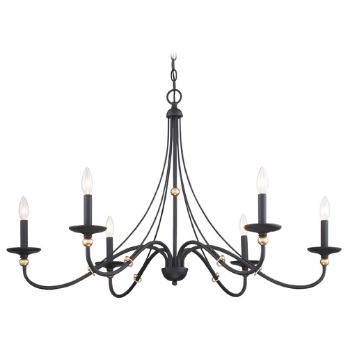 Minka Lavery Westchester County Sand Coal with Skyline Gold Leaf Chandelier by Minka Lavery 1046-677