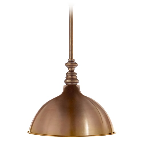 Visual Comfort Signature Collection E.F. Chapman Boston Pendant in Antique Brass by Visual Comfort Signature SL5125HABSLFHAB