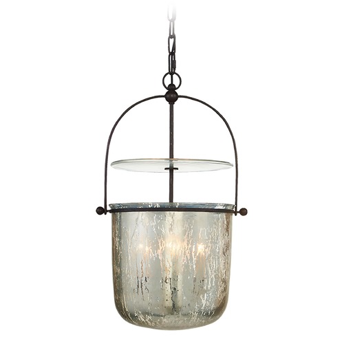 Visual Comfort Signature Collection E.F. Chapman Lorford Smoke Bell Lantern in Aged Iron by Visual Comfort Signature CHC2269AIMG