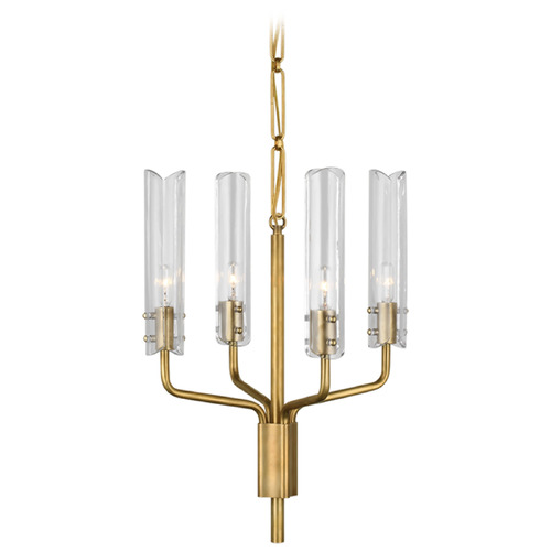 Visual Comfort Signature Collection Aerin Casoria Petite Chandelier in Antique Brass by Visual Comfort Signature ARN5481HABCG