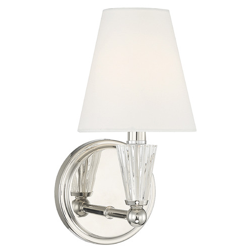 11.50-Inch Wall Sconce in Polished Nickel by Meridian