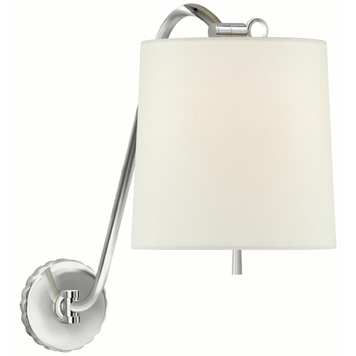 Visual Comfort Signature Collection Barbara Barry Understudy Polished Nickel Swing Arm Lamp