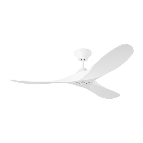 Visual Comfort Fan Collection Visual Comfort Fan Collection Maverick Coastal 52 Matte White Ceiling Fan Without Light 3MGMR52RZW