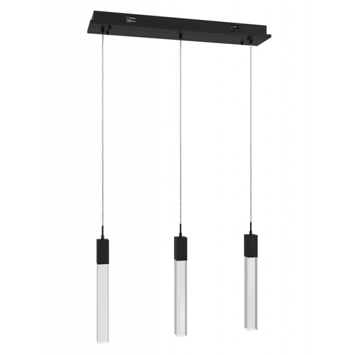 Glacier Snow 37-Inch LED Linear Pendant in Black by Avenue Lighting